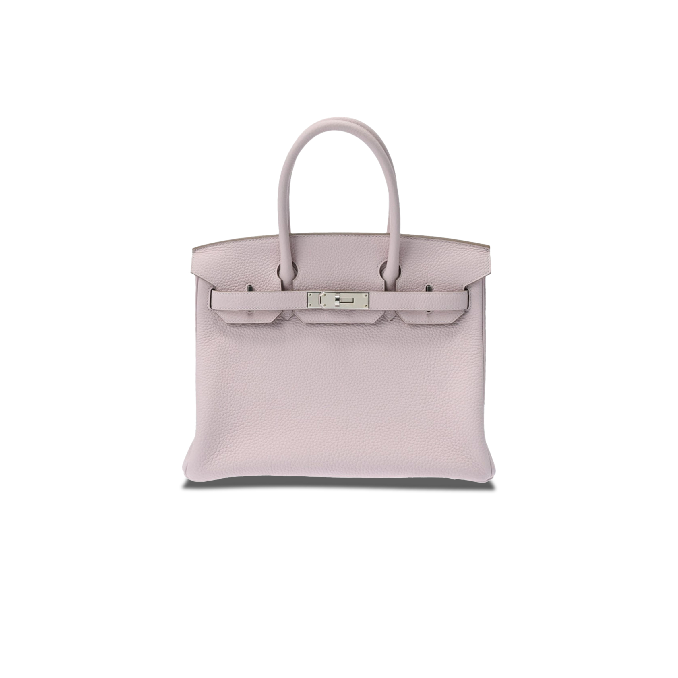 H**mes barkin 30 togo leather pink silver buckle bag 550321 (30*23*15cm)